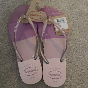 NWT Candy Pink Haviana Flip Flops